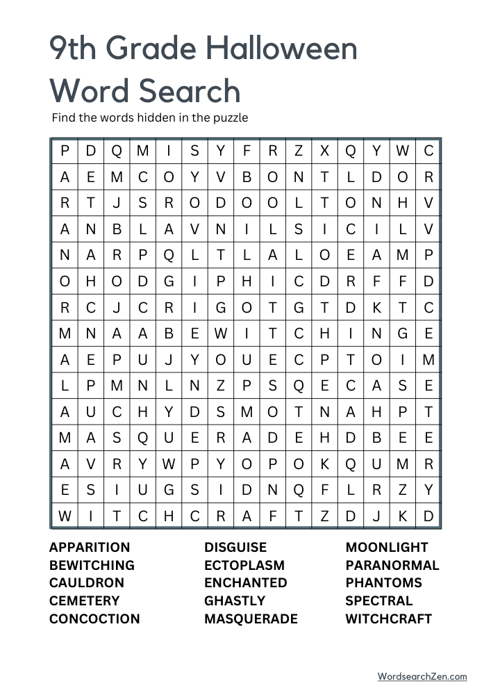 9th-Grade-Halloween-Word-Search