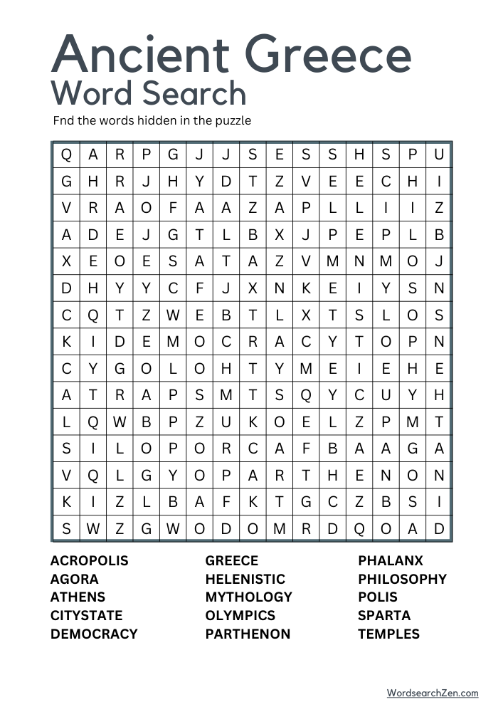 Ancient-Greece -Word-Search