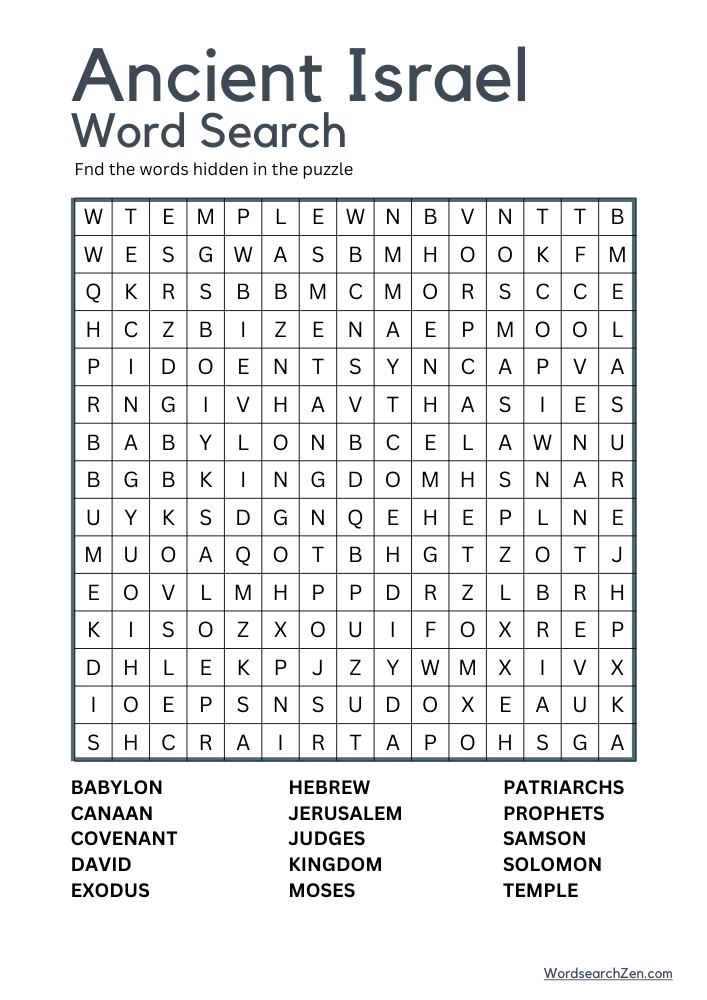 Ancient-Israel -Word-Search