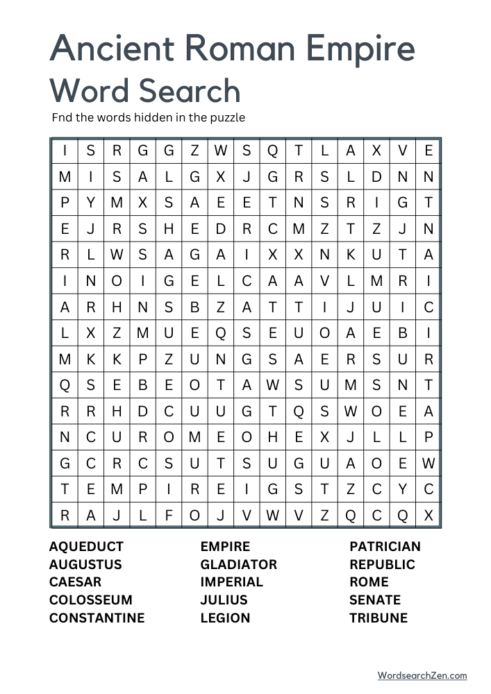 Ancient-Roman-Empire-Word-Search