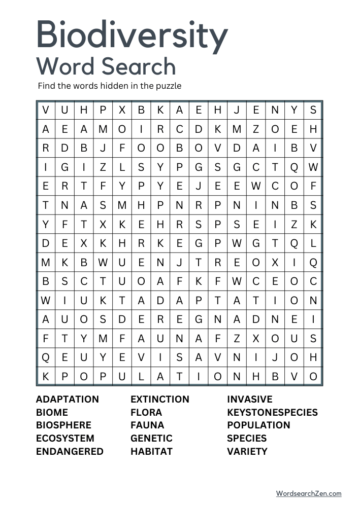 Biodiversity-Word-Search