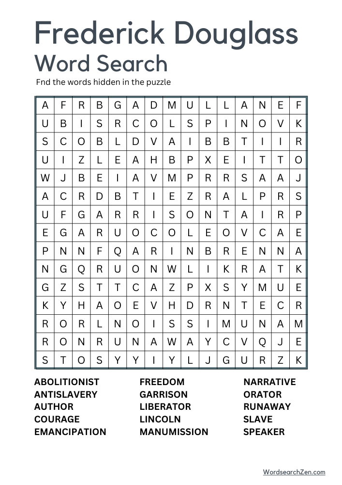 Frederick-Douglass-Word-Search