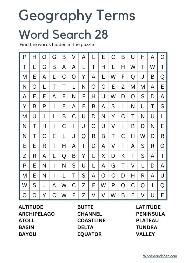 Geography-Terms -Word-Search-28