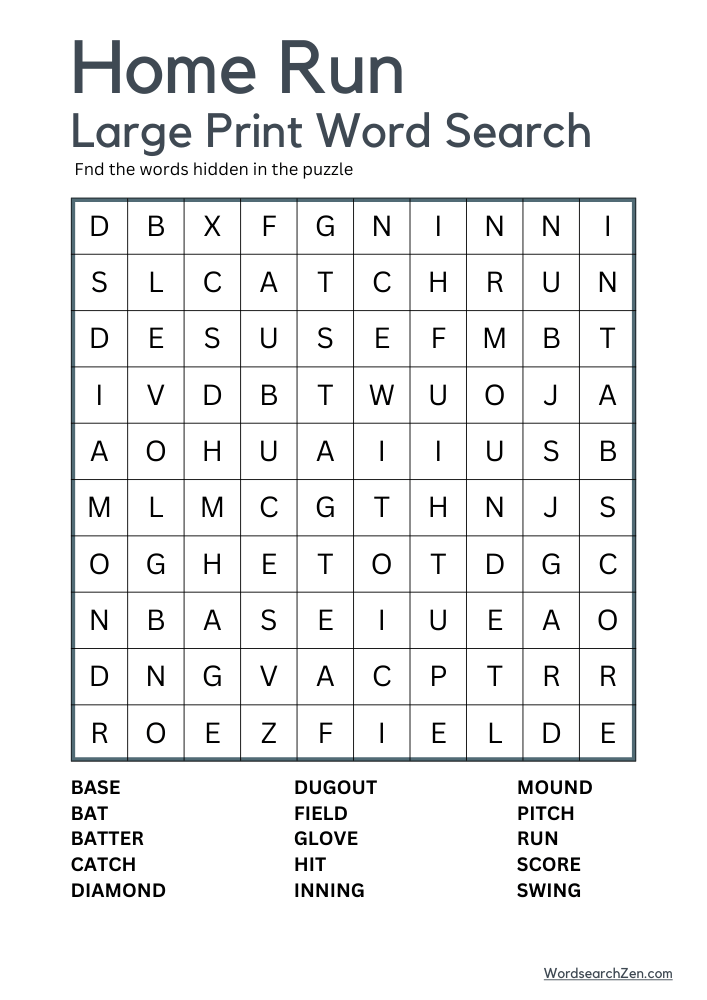 Home-Run-Large-Print-Word-Search