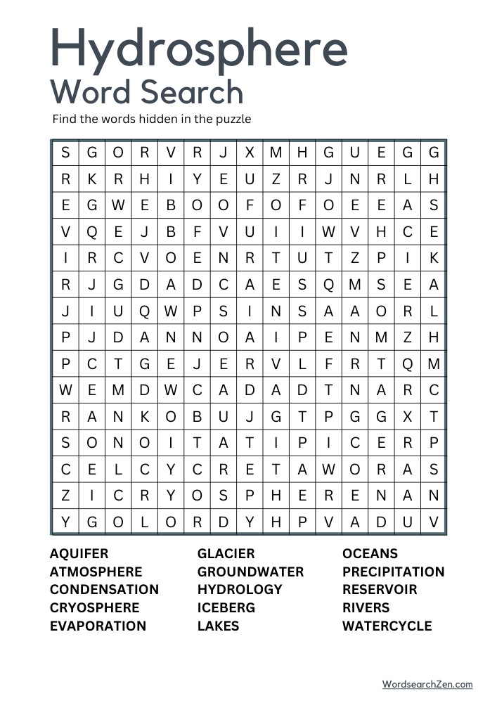 Hydrosphere-Word-Search