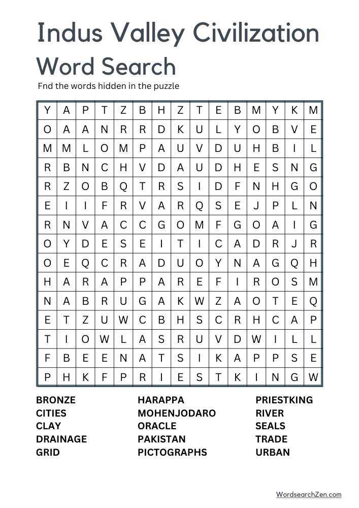 Indus-Valley-Civilization-Word-Search