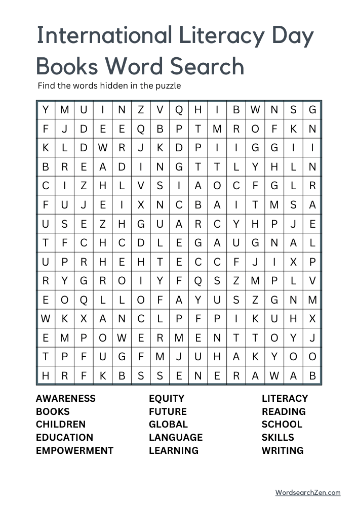 International-Literacy-Day-Books-Word-Search