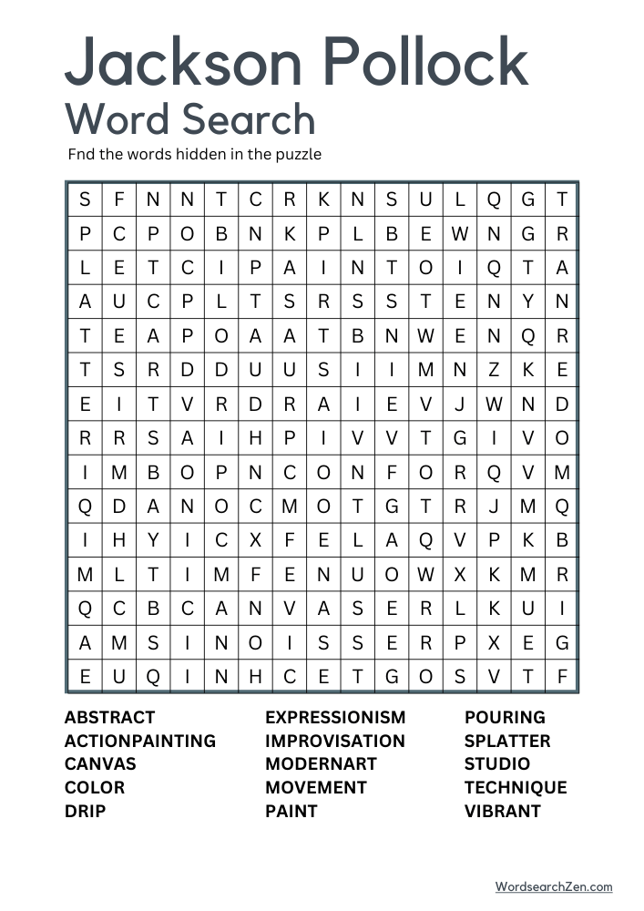 Jackson-Pollock-Word-Search