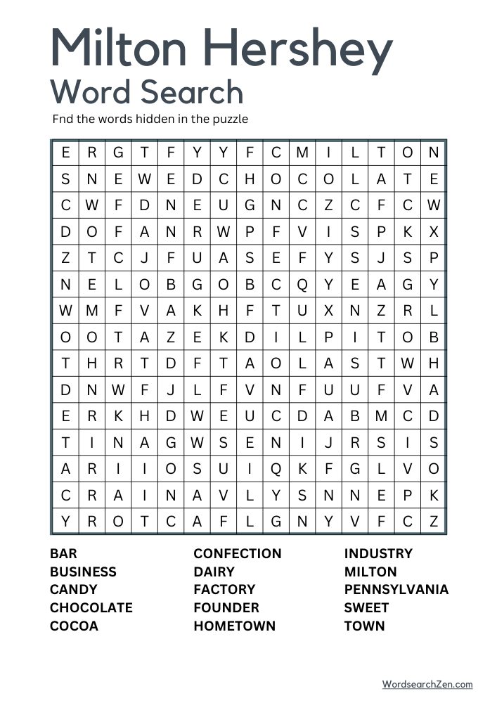 Milton-Hershey-Word-Search