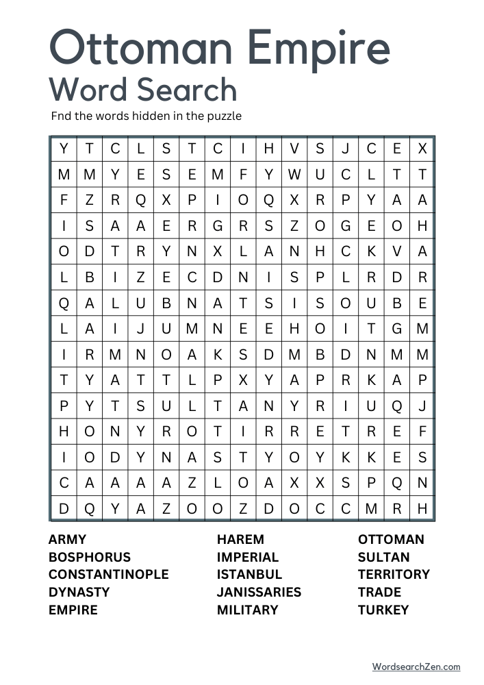 Ottoman-Empire-Word-Search