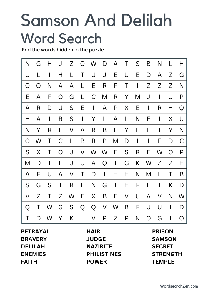 Samson-And-Delilah-Word-Search