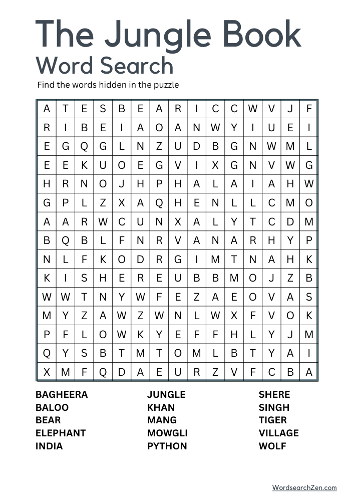 The-Jungle-Book-Word-Search