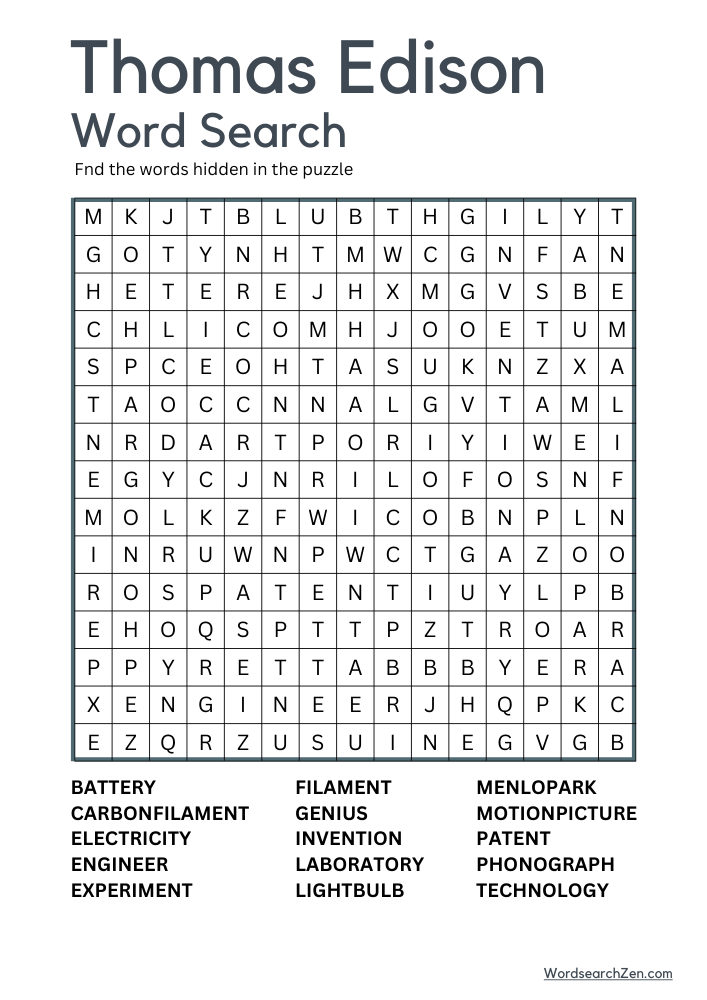 Thomas-Edison-Word-Search