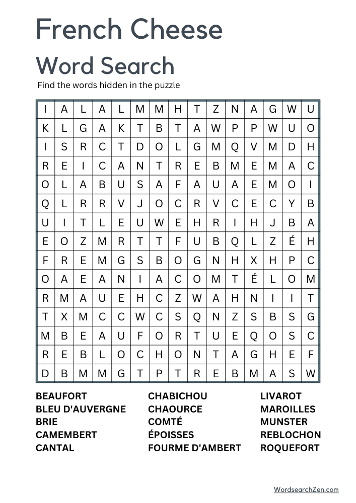 french-cheese -Word-Search-2