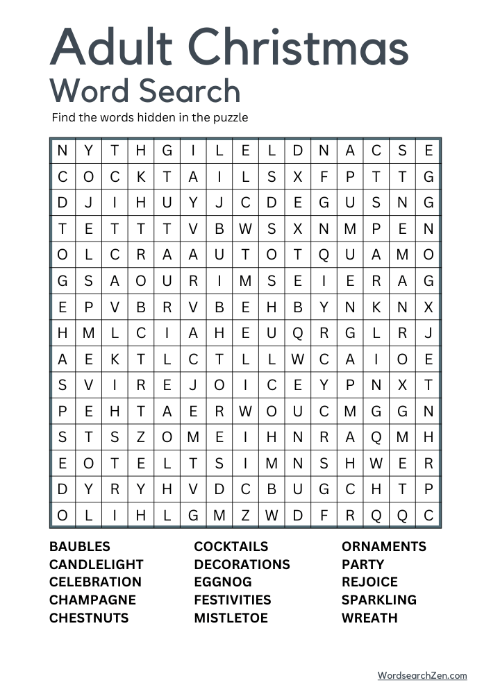 Adult-Christmas-Word-Search