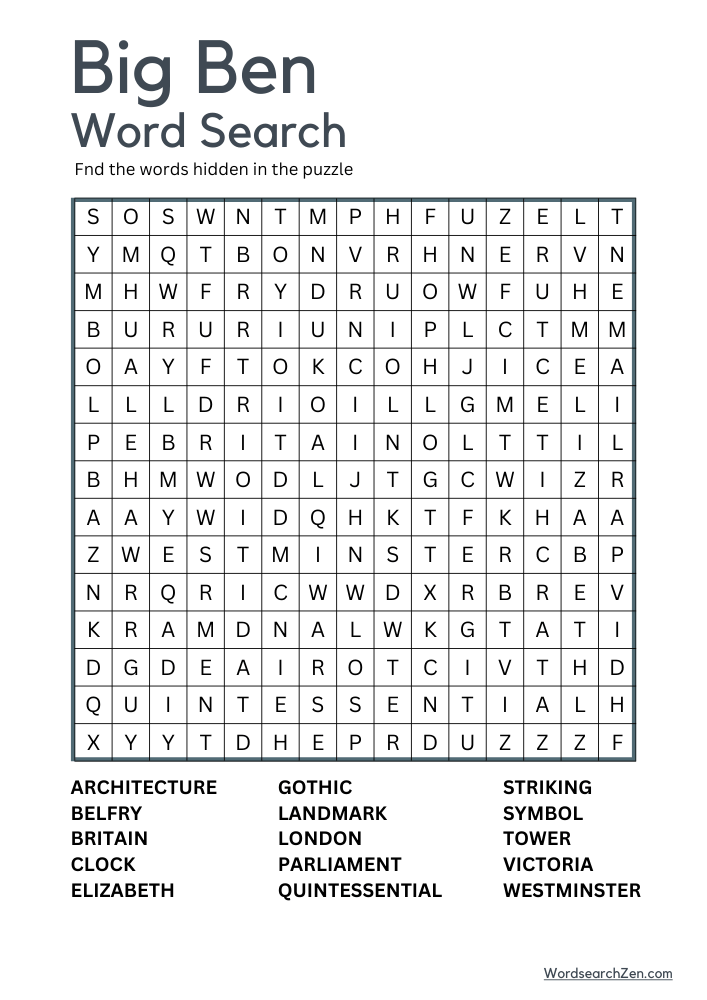 Big-Ben-Word-Search