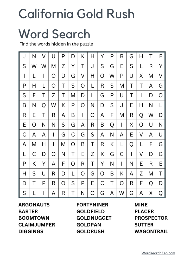 California-Gold-Rush-Word-Search-5