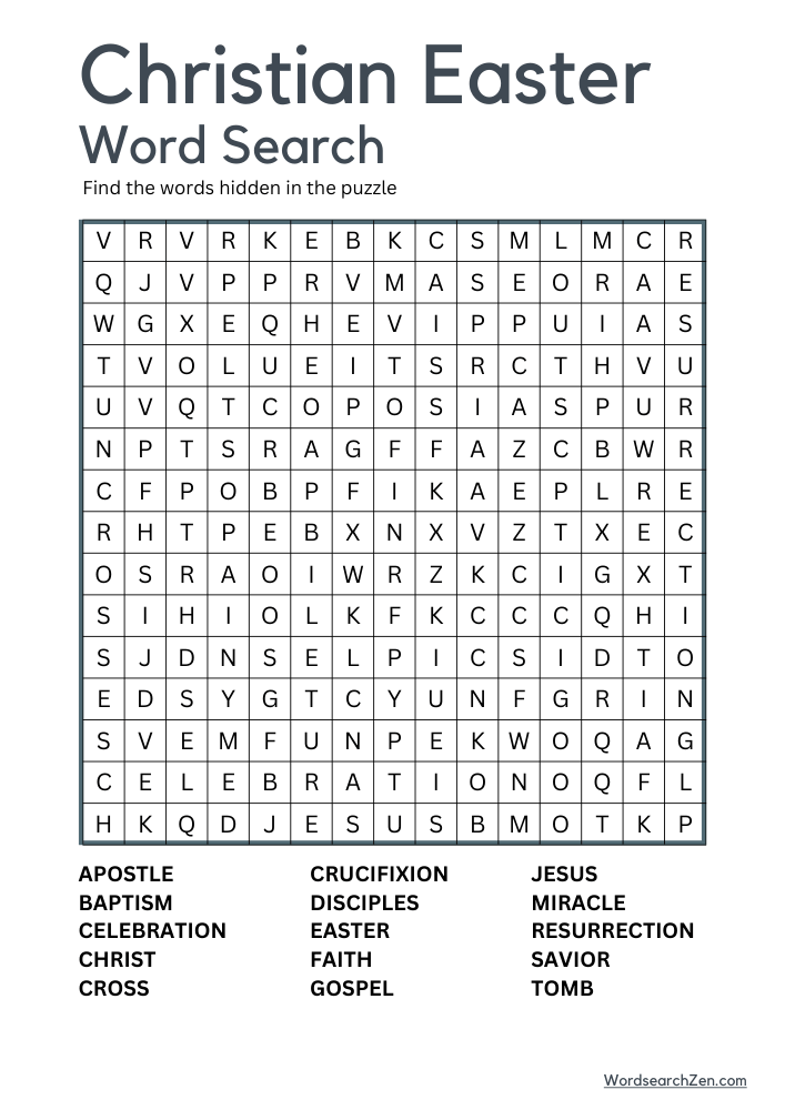 Christian-Easter-Word-Search