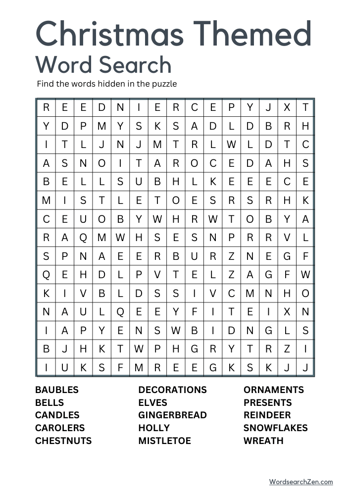 Christmas-Themed-Word-Search