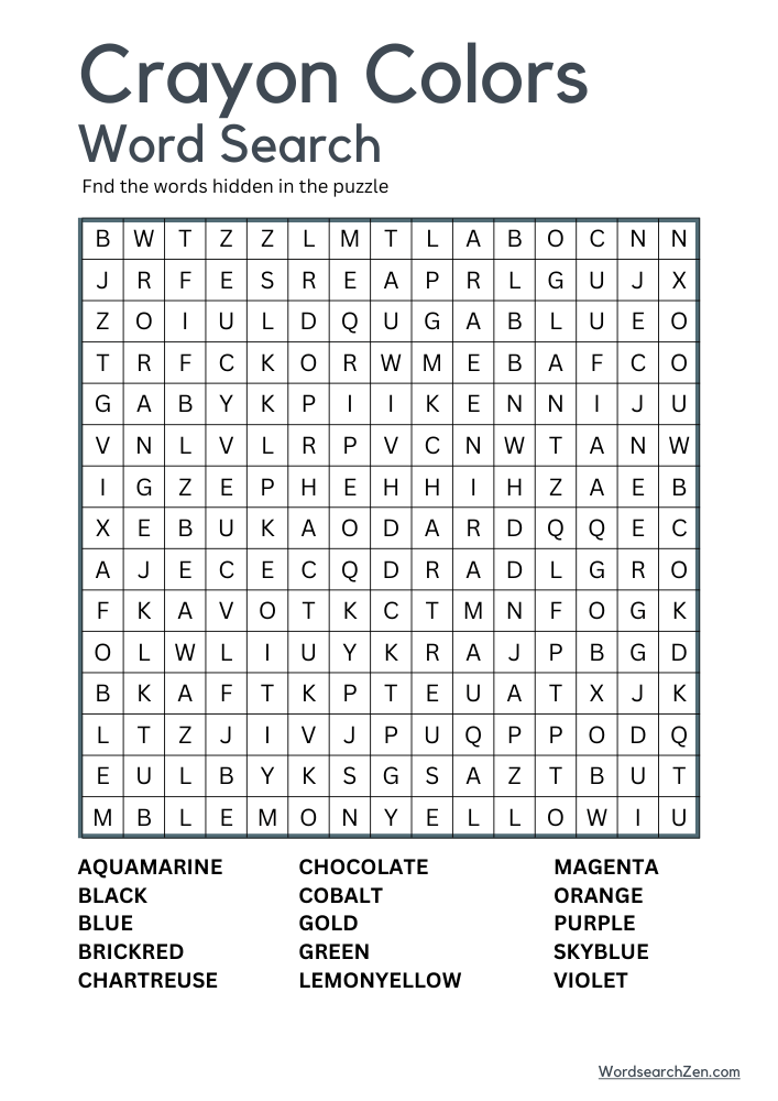 Crayon-Colors-Word-Search