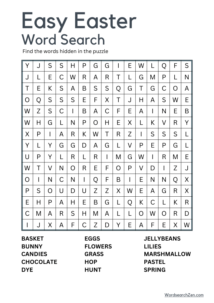 Easy-Easter-Word-Search