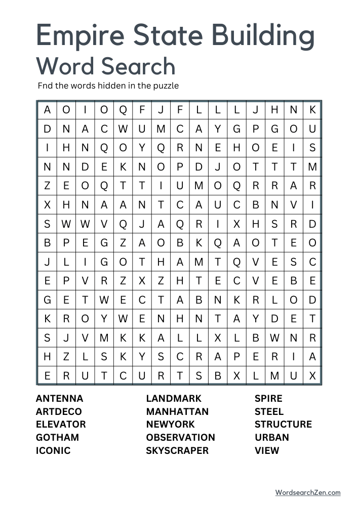 Empire-State-Building-Word-Search