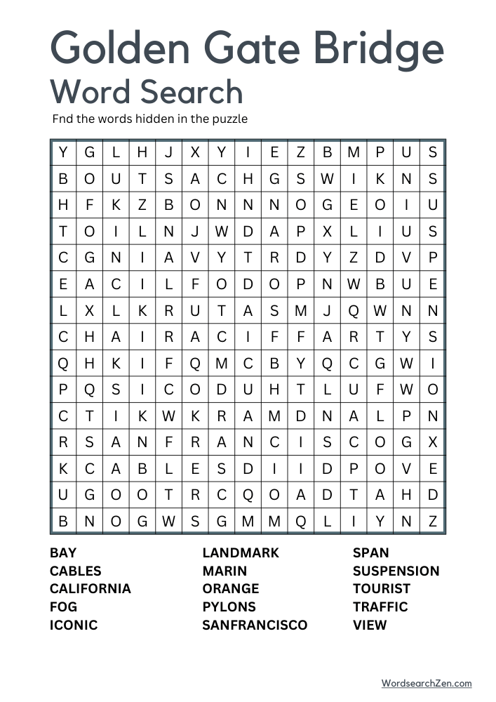 Golden-Gate-Bridge-Word-Search