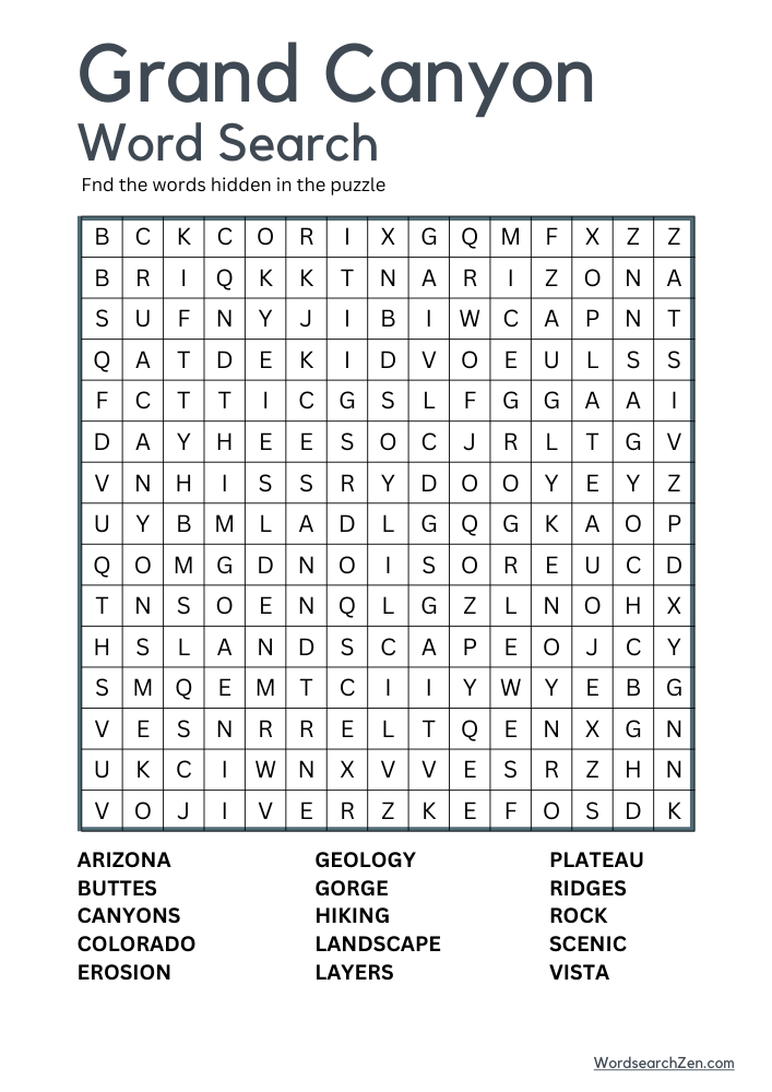 Grand-Canyon-Word-Search