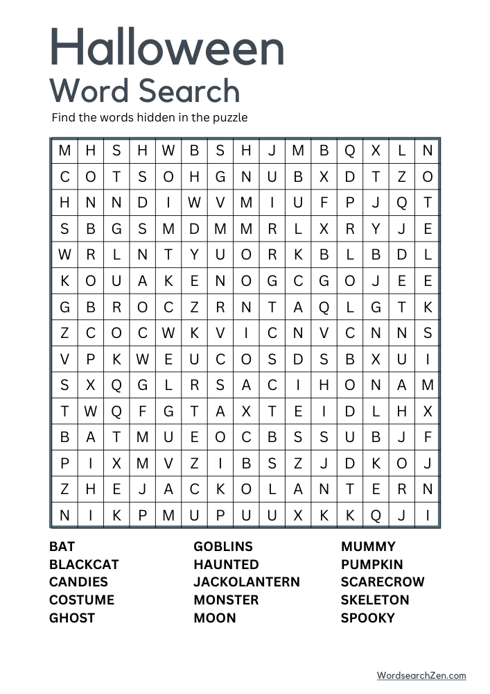 Halloween-Word-Search