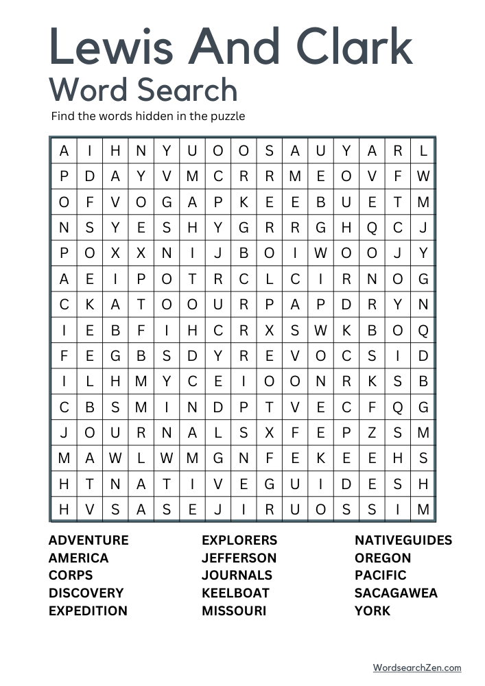 Lewis-And-Clark-Word-Search-21