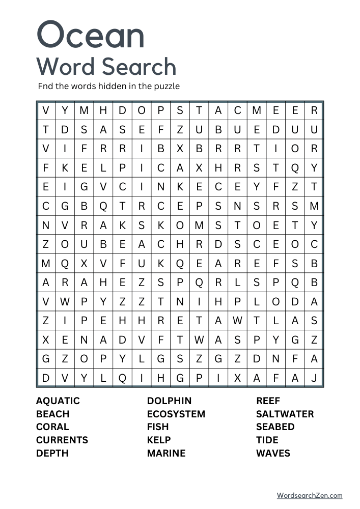 Ocean-Word-Search