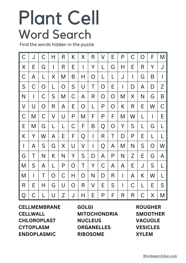 Plant-Cell-Word-Search