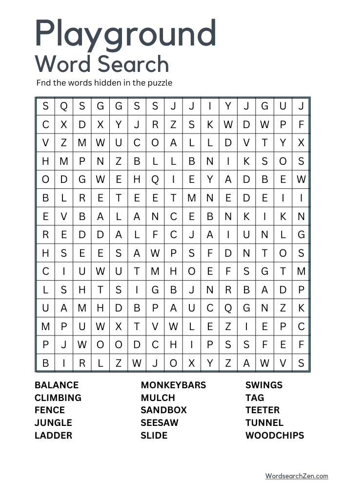 Playground-Word-Search