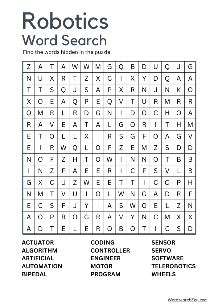 Robotics-Word-Search