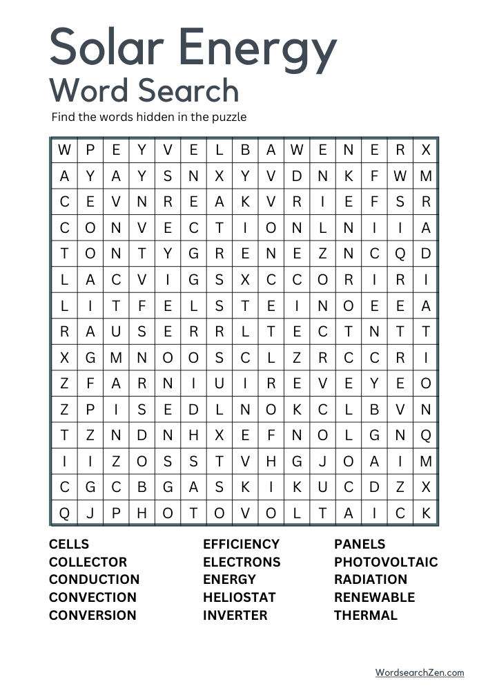 Solar-Energy-Word-Search