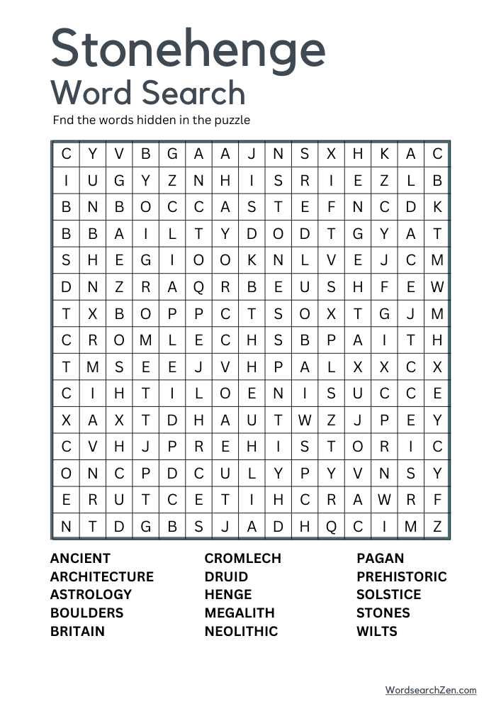 Stonehenge-Word-Search