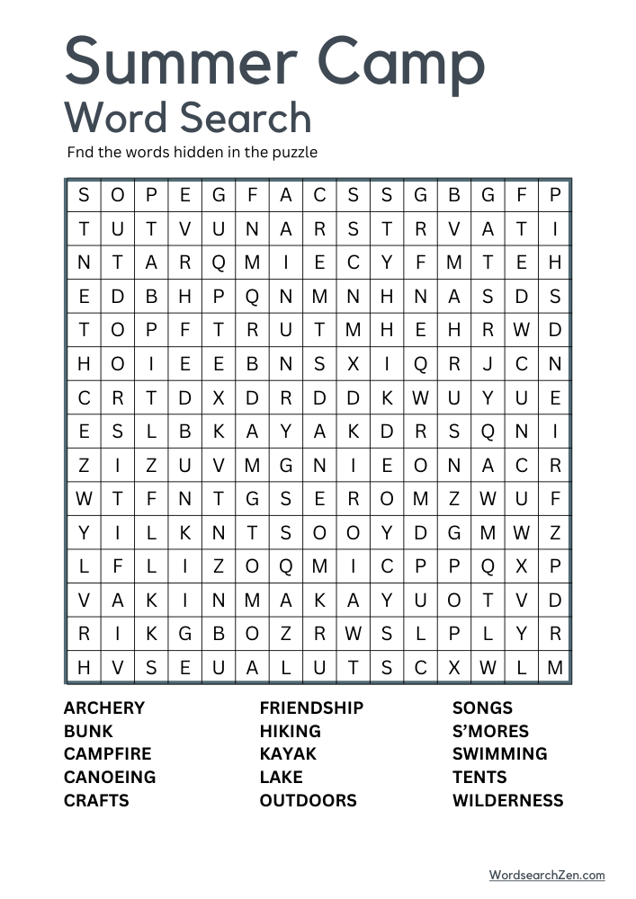 Summer-Camp-Word-Search