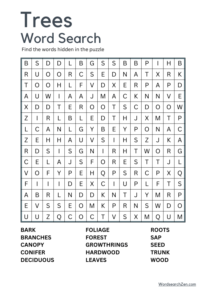 Trees-Word-Search