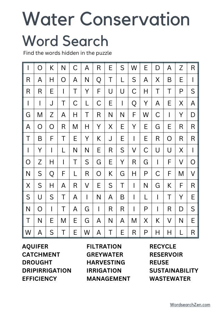 Water-Conservation-Word-Search