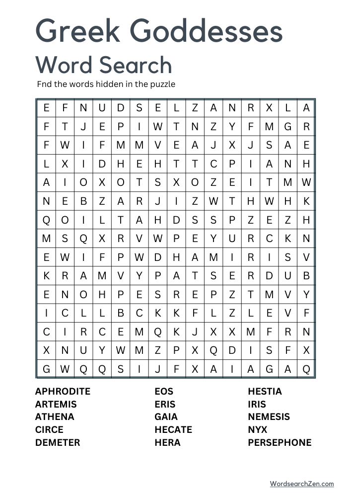 Greek-Goddesses-Word-Search