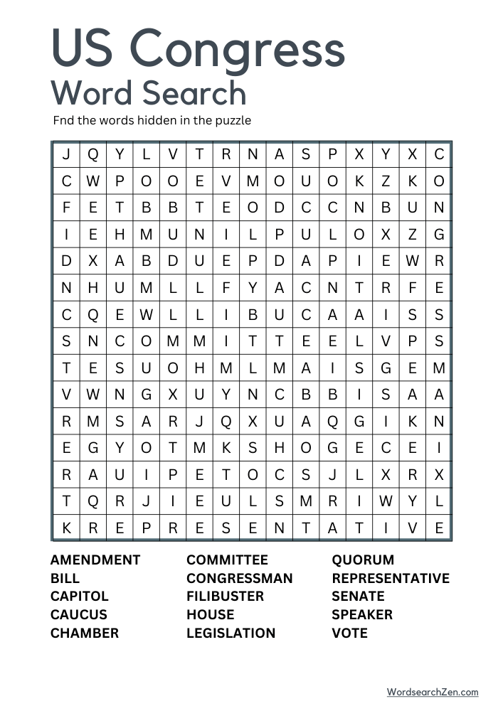 US-Congress-Word-Search