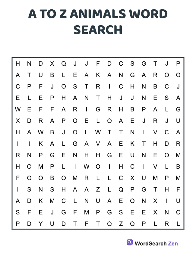 A To Z Animals
