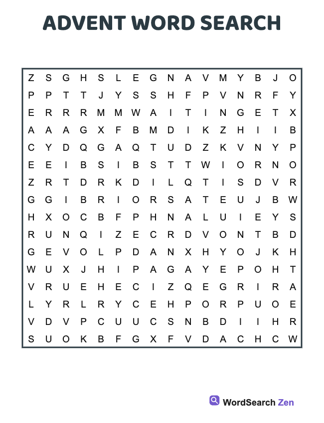 Advent Word Search