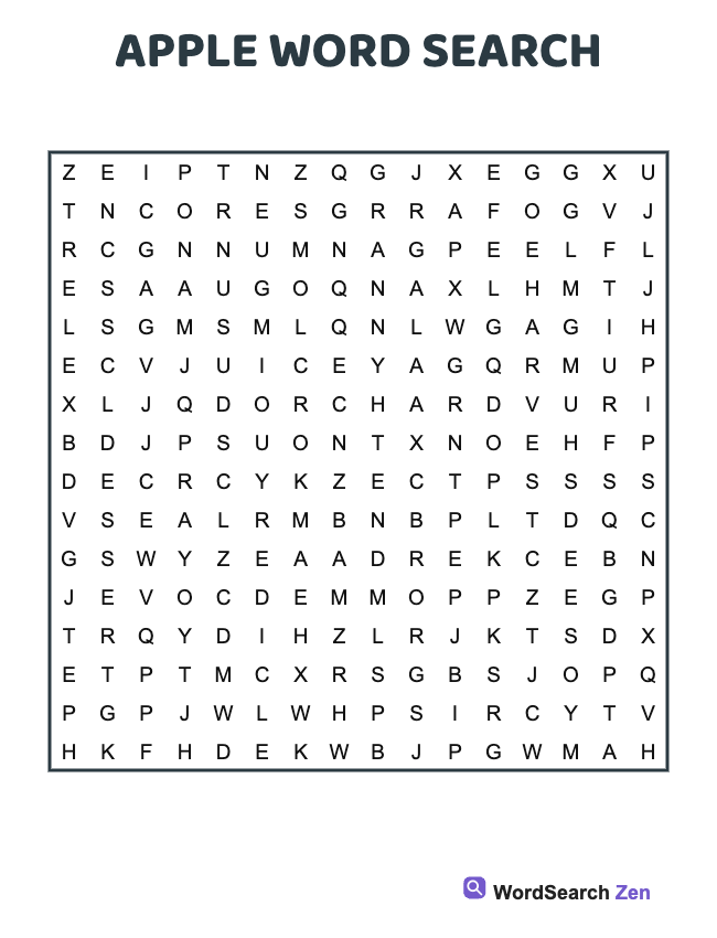 Apple Word Search