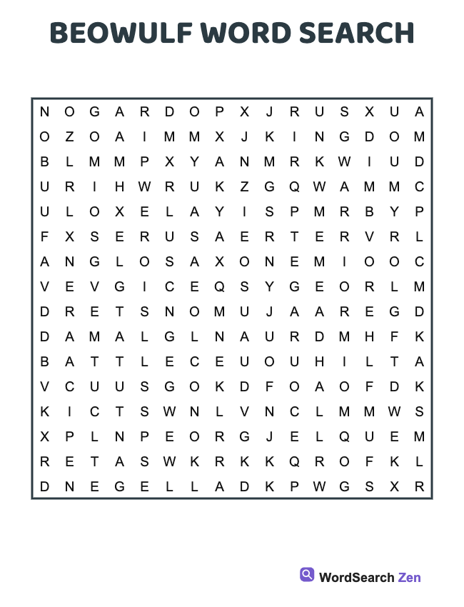 Beowulf Word Search