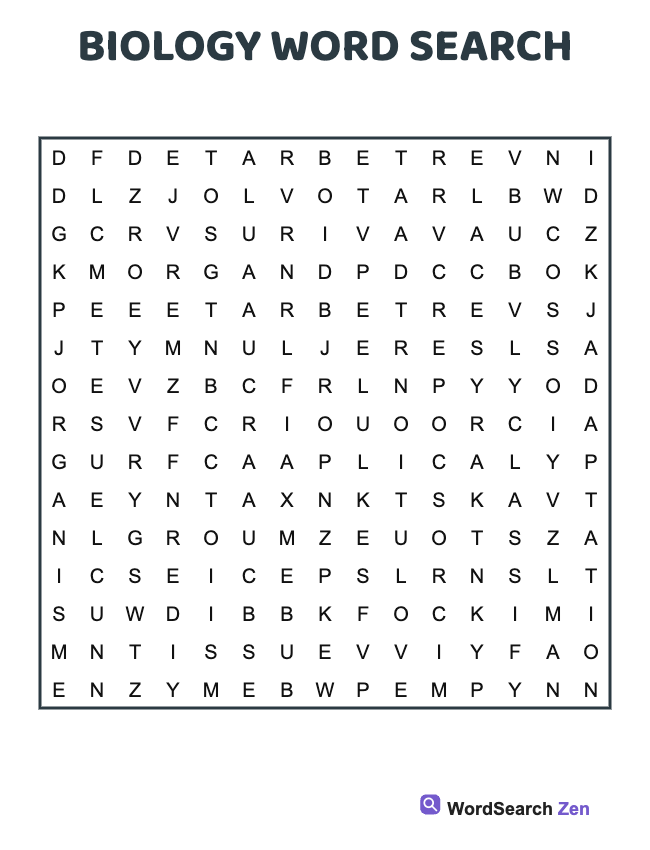 Biology Word Search