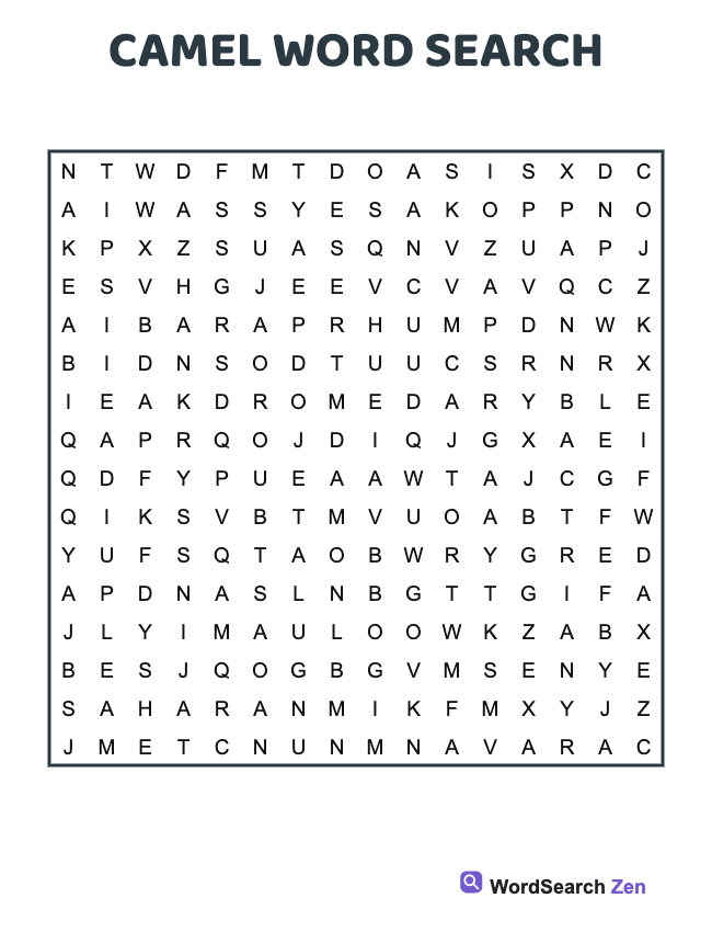 Camel Word Search
