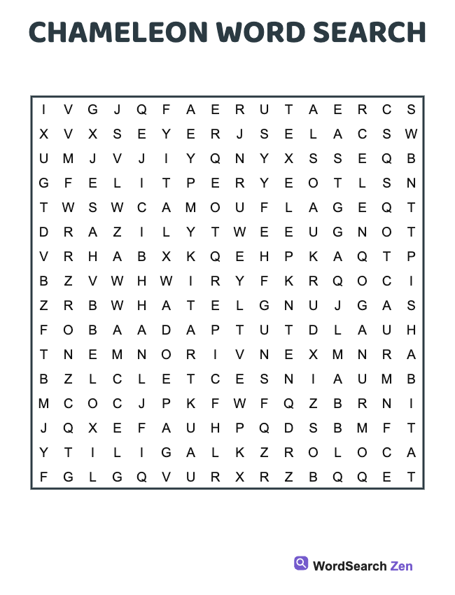 Chameleon Word Search
