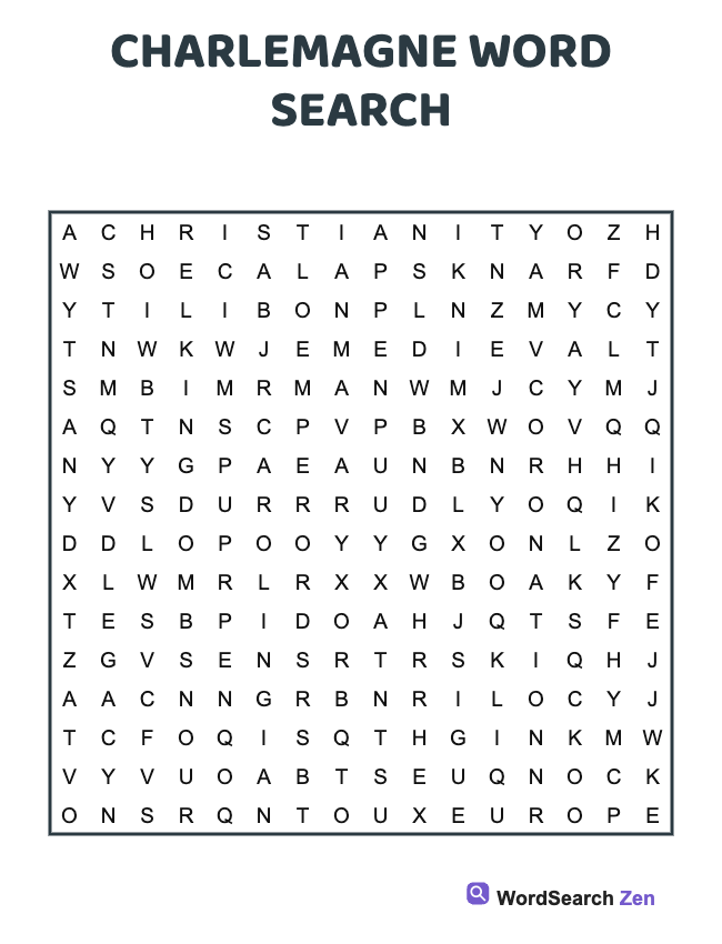 Charlemagne Word Search