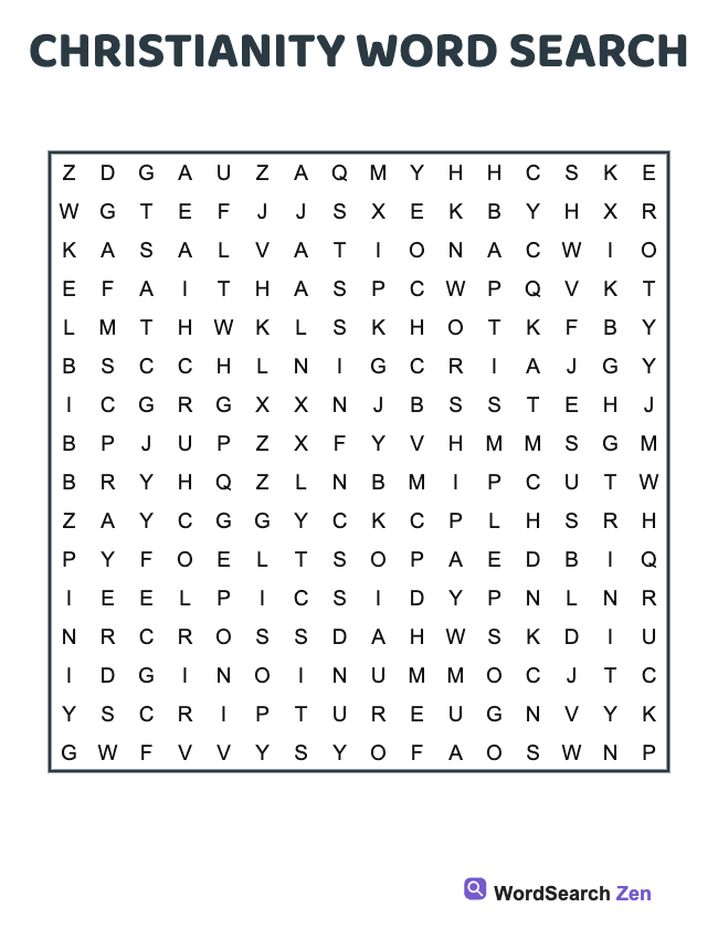 Christianity Word Search